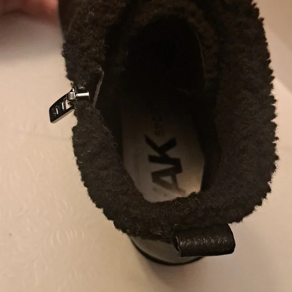 Black Leather Anne Klein Sport Boots - Picture 3 of 9